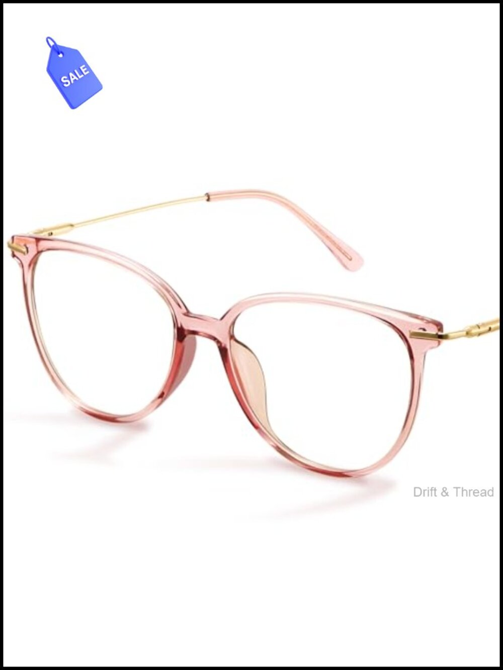 Round Blue Light Blocking Glasses UV400 Lightweight Metal Frame